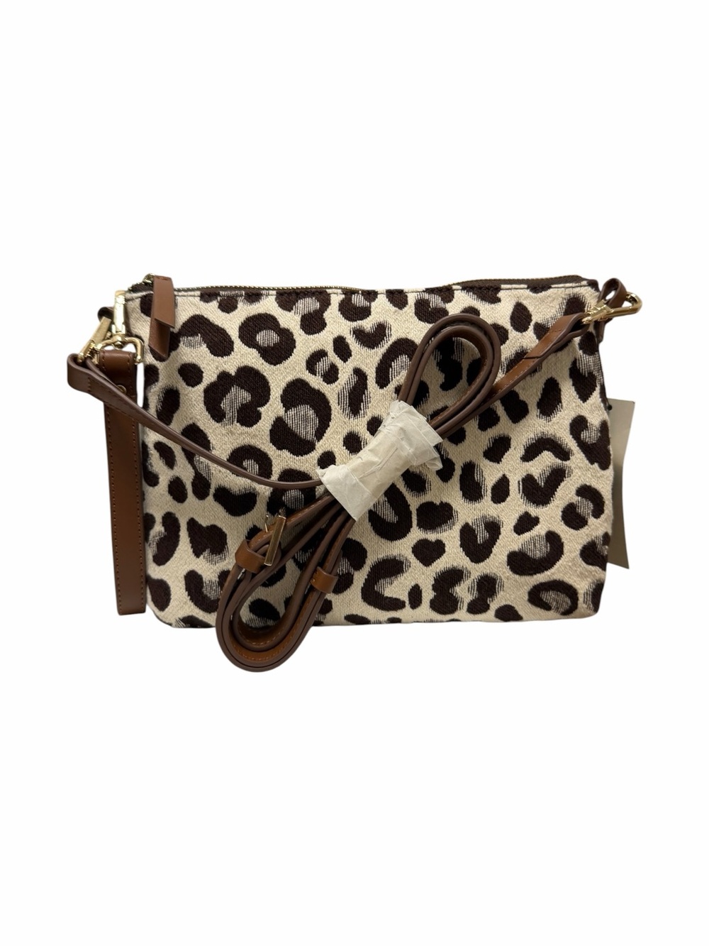 Chico’s Brown/Cream Manmade Crossbody Handbag